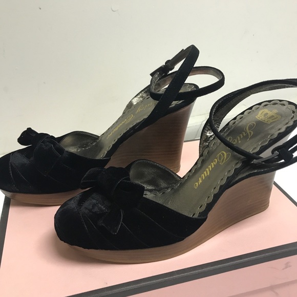 Juicy Couture Shoes - Juicy Couture velvet wedge